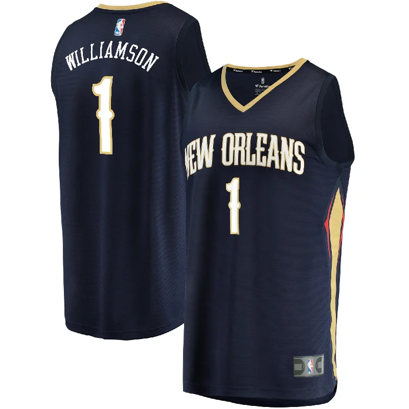 Soft-touch fabric basketball jerseys for extra comfort-Zion Williamson New Orleans Pelicans Branded Youth Fast Break Basketball Jersey Navy - Icon Edition