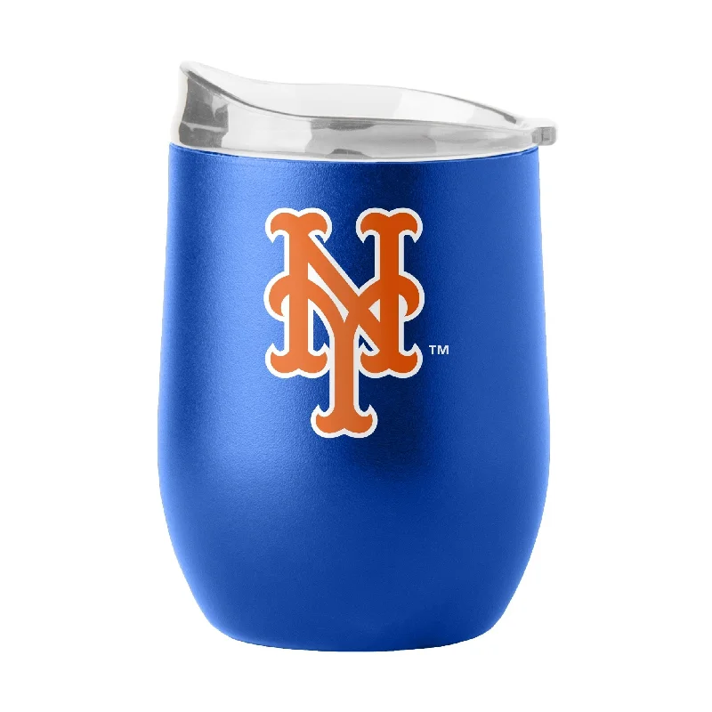 Ceramic team cups for professional teams-New York Mets 16oz Flipside Powder Coat Curved Beverage