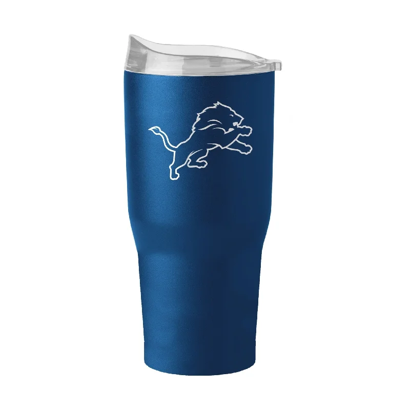 Large custom team cups for stadium events-Detroit Lions 30oz Flipside Powder Coat Tumbler