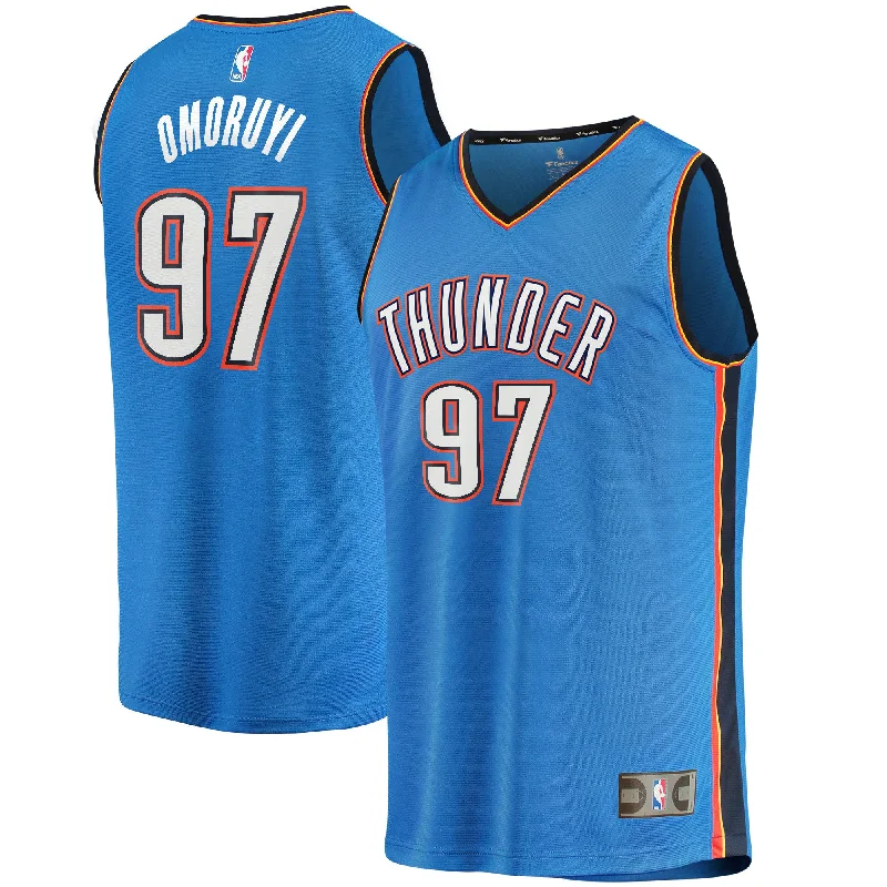 Best basketball jerseys for team sports-Eugene Omoruyi Oklahoma City Thunder Branded Youth Fast Break Player Basketball Jersey - Icon Edition - Blue