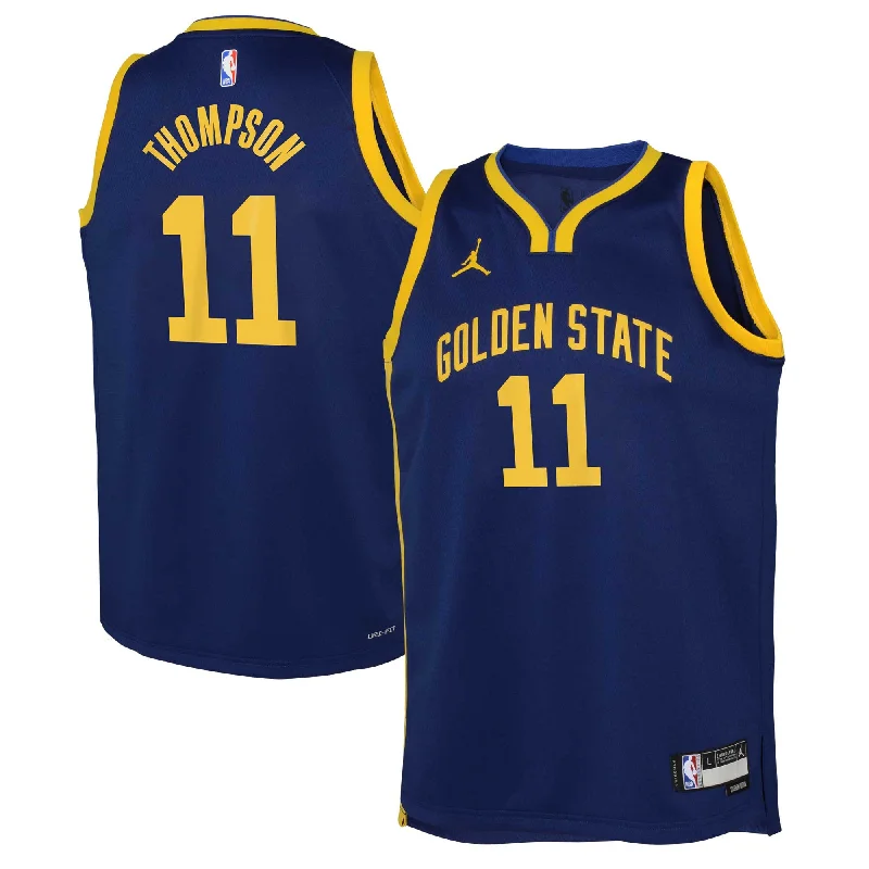 Basketball jerseys with reflective details for night games-Klay Thompson Golden State Warriors Jordan Brand Youth Swingman Basketball Jersey - Statement Edition - Blue