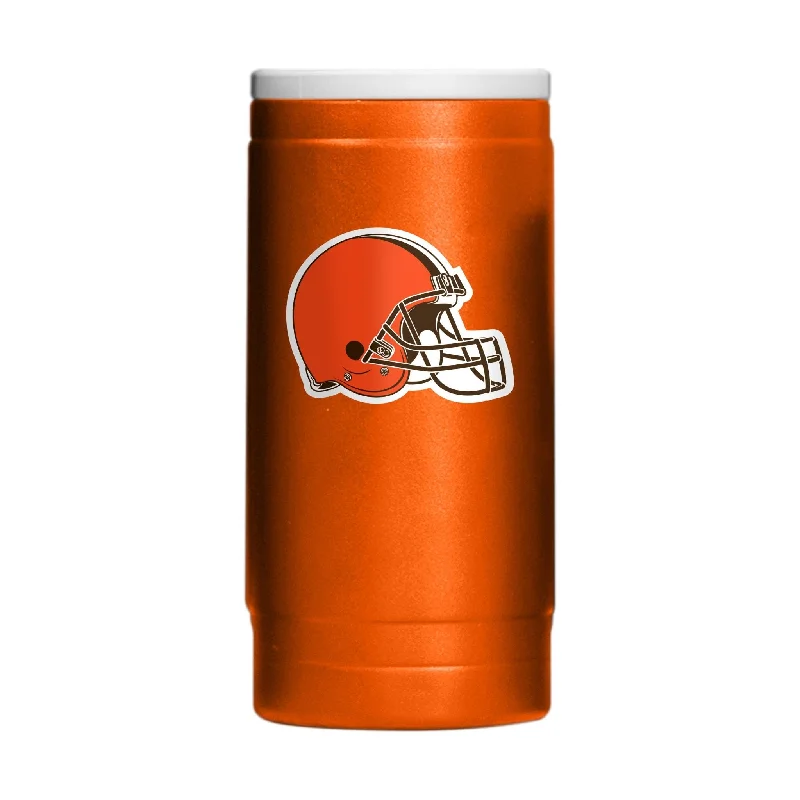 Exclusive team cups for supporters and fans-Cleveland Browns Flipside Powder Coat Slim Can Coolie