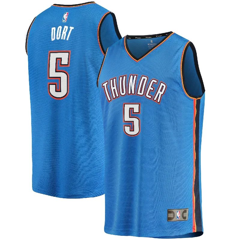 Basketball jerseys with full-color printing options-Luguentz Dort Oklahoma City Thunder Branded Youth Fast Break Player Basketball Jersey - Icon Edition - Blue