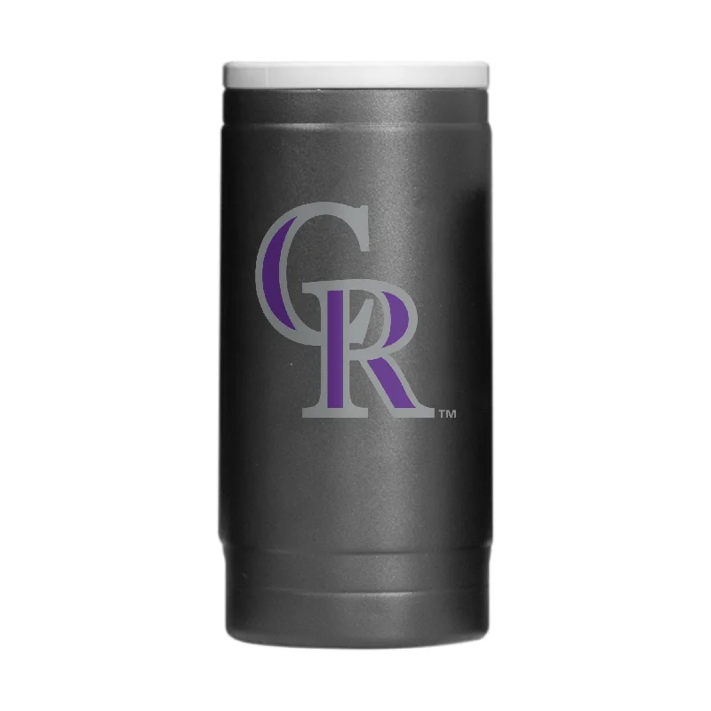 High-quality team cups for loyalty programs-Colorado Rockies Flipside Powder Coat Slim Can Coolie