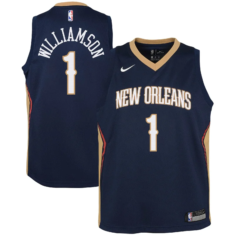 Custom basketball jerseys with special edition designs-Zion Williamson New Orleans Pelicans Youth Swingman Basketball Jersey - Icon Edition - Navy