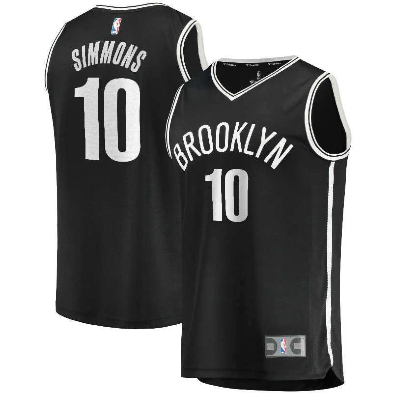 Basketball jerseys with breathable fabric for comfort-Ben Simmons Brooklyn Nets Branded Youth Fast Break Player Basketball Jersey Black - Icon Edition