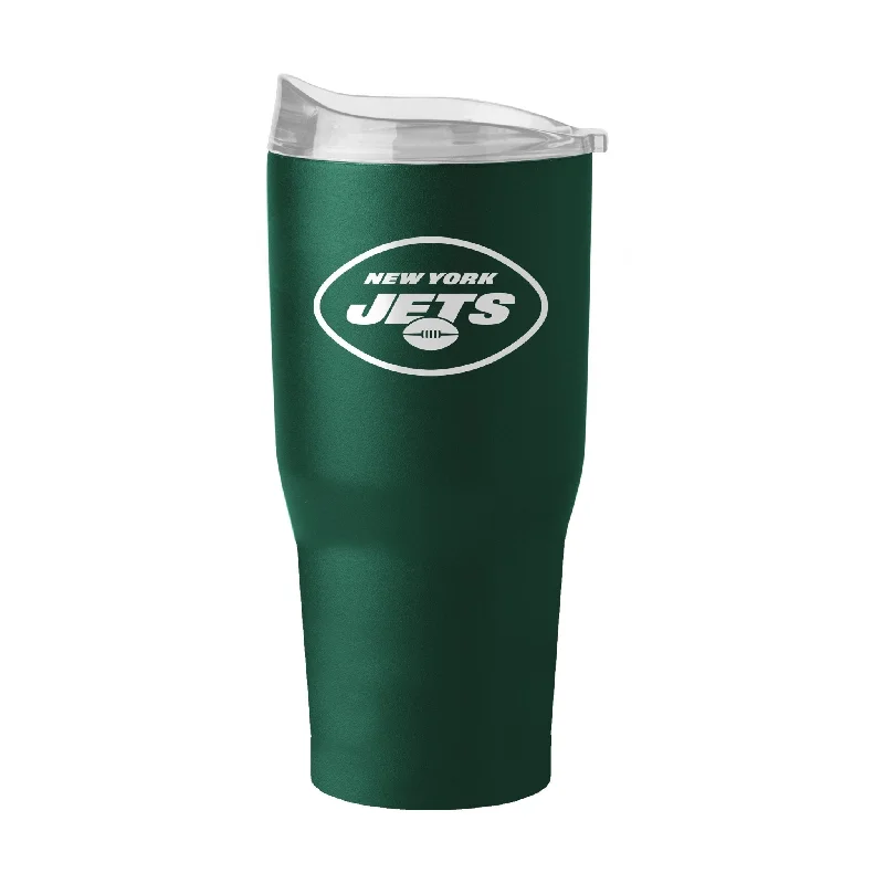 Customized team cups for fundraising-New York Jets 30oz Flipside Powder Coat Tumbler