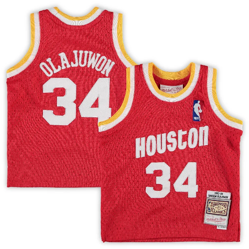 Affordable basketball jerseys for schools-Hakeem Olajuwon Houston Rockets Infant 1993/94 Hardwood Classics Retired Player Basketball Jersey - Red