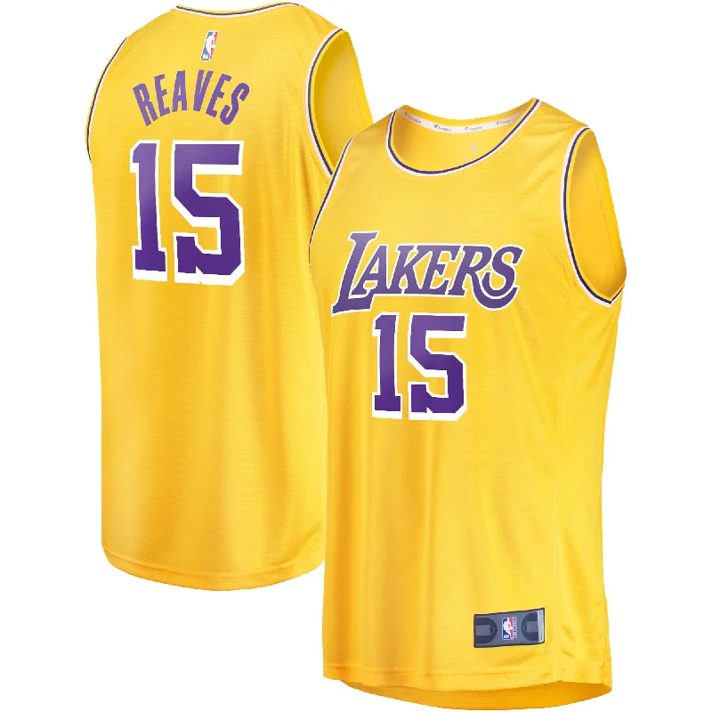 Best basketball jerseys for tournament teams-Austin Reaves Los Angeles Lakers Branded Youth Fast Break Player Basketball Jersey - Icon Edition - Gold