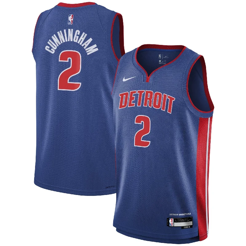 Basketball jerseys with moisture-wicking technology-Cade Cunningham Detroit Pistons Youth Swingman Basketball Jersey - Icon Edition - Blue