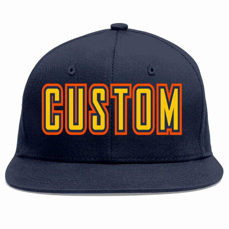 Baseball cap accessories to consider-Custom Navy Gold-Navy Casual Sport Baseball Cap