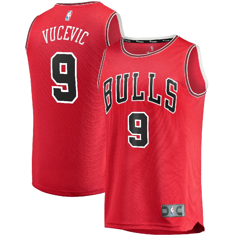 Custom basketball jerseys with embroidered team mascots-Nikola Vucevic Chicago Bulls Branded Youth Fast Break Basketball Jersey - Icon Edition - Red