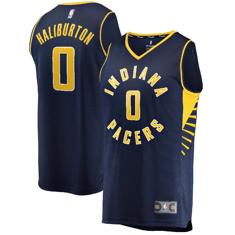 High-performance basketball jerseys for competitive players-Tyrese Haliburton Indiana Pacers Branded Youth 2021/22 Fast Break Basketball Jersey - Icon Edition - Navy