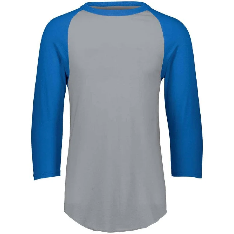 Best baseball jerseys for elite level competitions-3-4 Sleeve Retro 2.0 Baseball Jersey Grey-Royal