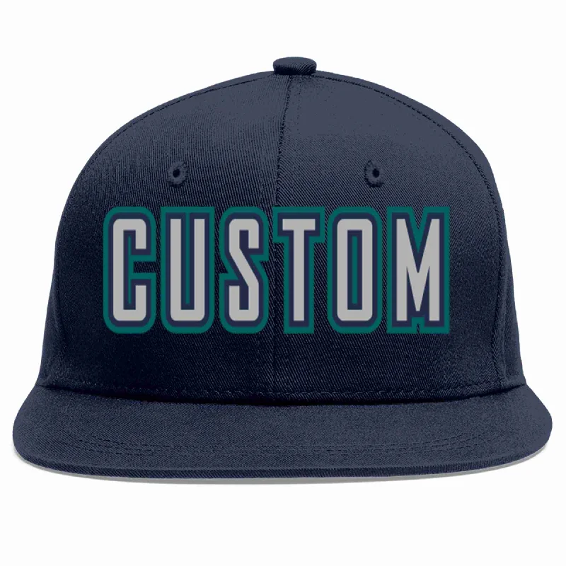 Baseball caps for sunshade-Custom Navy Gray-Navy Casual Sport Baseball Cap