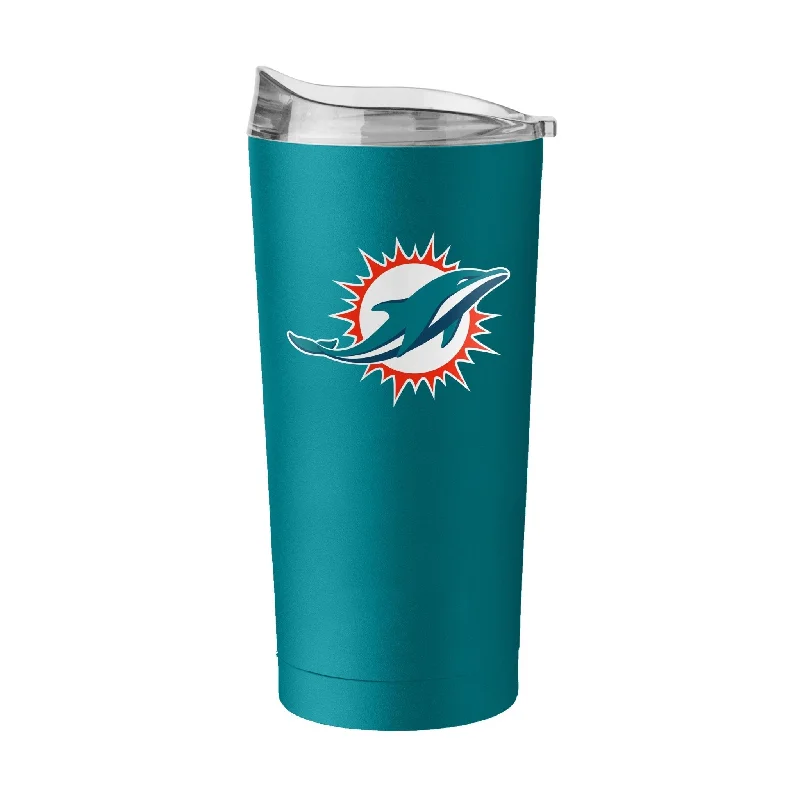 Team cups with team mascot designs-Miami Dolphins 20oz Flipside Powder Coat Tumbler