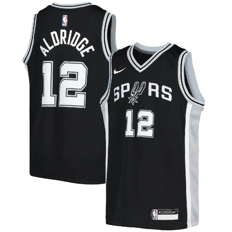 Classic basketball jerseys for memorabilia collectors-Lamarcus Aldridge San Antonio Spurs Youth Swingman Basketball Jersey - Icon Edition - Black