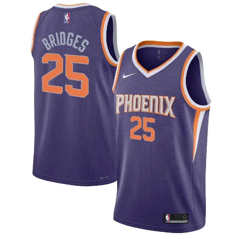 Custom basketball jerseys with special edition designs-Mikal Bridges Phoenix Suns Youth Swingman Basketball Jersey - Icon Edition - Purple