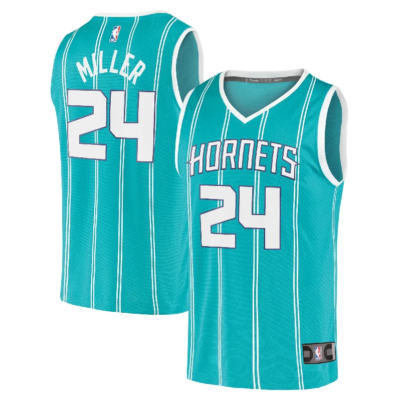 Basketball jerseys with custom designs for special events-Brandon Miller Charlotte Hornets Branded Youth 2023 Draft First Round Pick Fast Break Basketball Jersey - Icon Edition - Teal