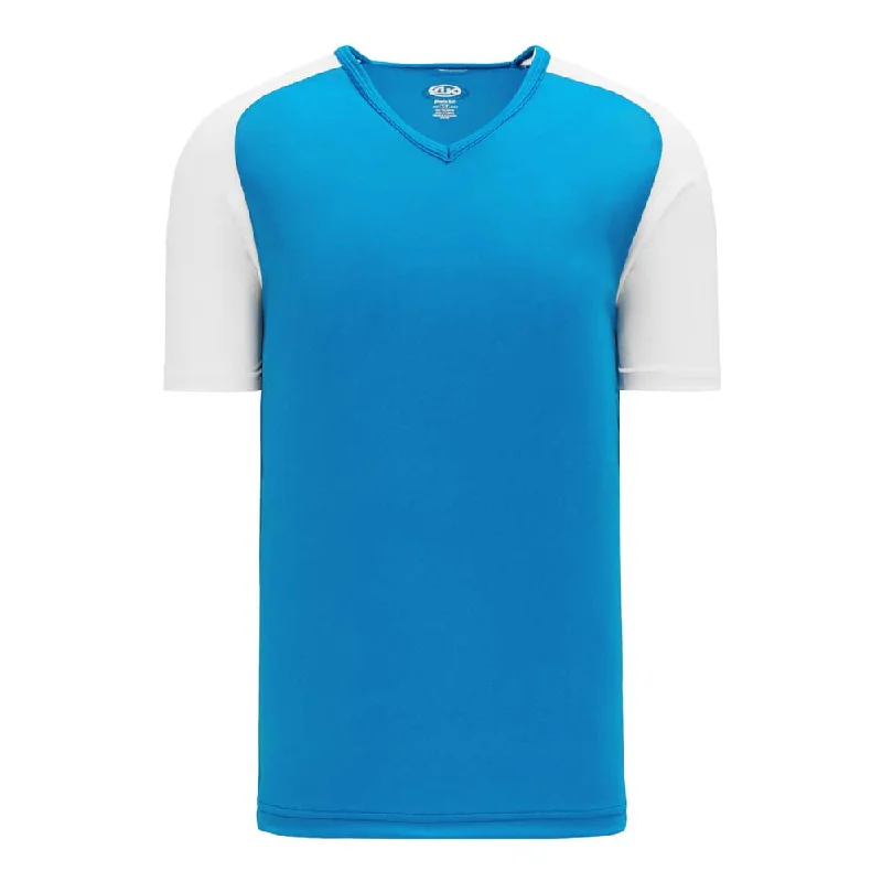 Soft-touch fabric baseball jerseys for extra comfort-Dryflex V-Neck Pullover Pro Blue-White Jersey