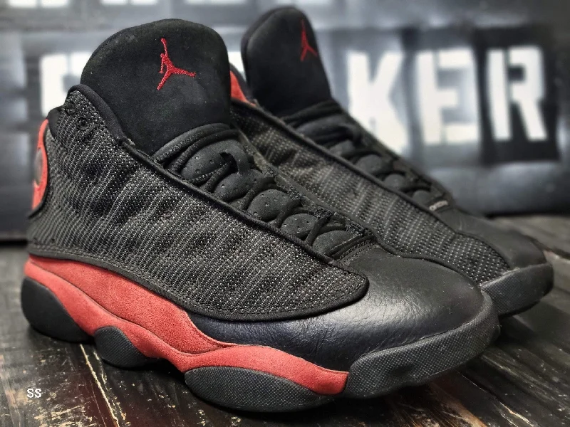 Best basketball shoes for players with high arches-2017 Jordan Retro 13 Bred Black/Red Basketball Shoes 414571-004 Men 10