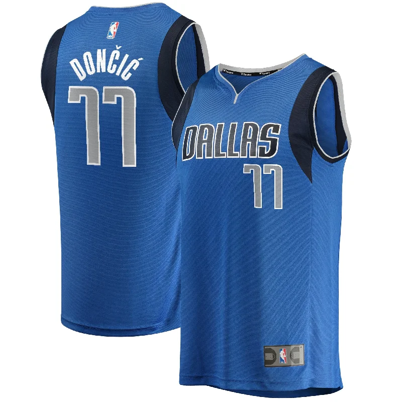 Basketball jerseys with the best fit for athletes-Luka Doncic Dallas Mavericks Branded Youth Fast Break Player Basketball Jersey - Icon Edition - Blue