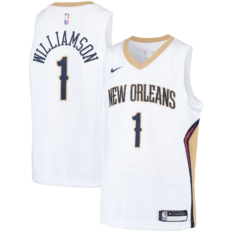 Basketball jerseys with retro designs for fans-Zion Williamson New Orleans Pelicans Youth Swingman Player Basketball Jersey - Association Edition - White