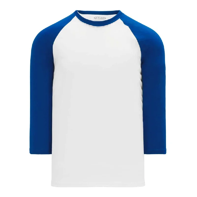 Best baseball jerseys for active players and fans-Classic 3-4 Sleeve Baseball White-Royal Shirt