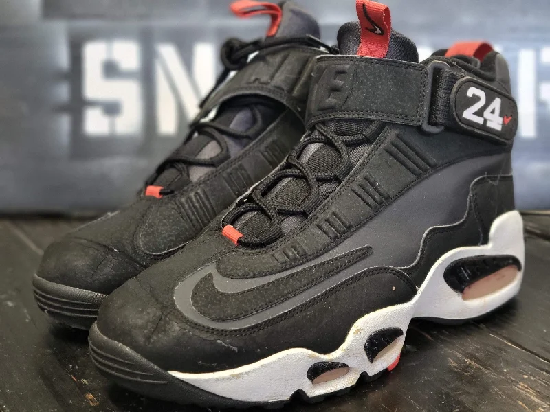 Best basketball shoes for jumping ability-2009 Nike Air Max Griffey 1 Black/Orange/White Basketball Shoe 354912-002 Men 10