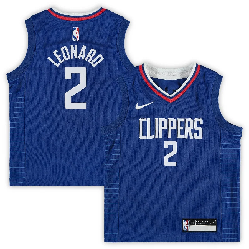 Basketball jerseys with athletic fit for a sleek look-Kawhi Leonard La Clippers Preschool 2019/20 Player Basketball Jersey - Icon Edition - Royal