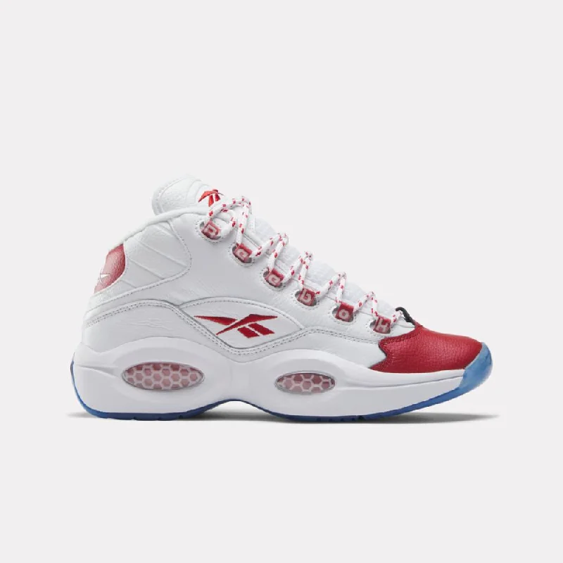 Best basketball shoes for versatility on the court-Reebok Footwear Men Question Mid Basketball Shoes FTWWHT/VECRED/FTWWHT