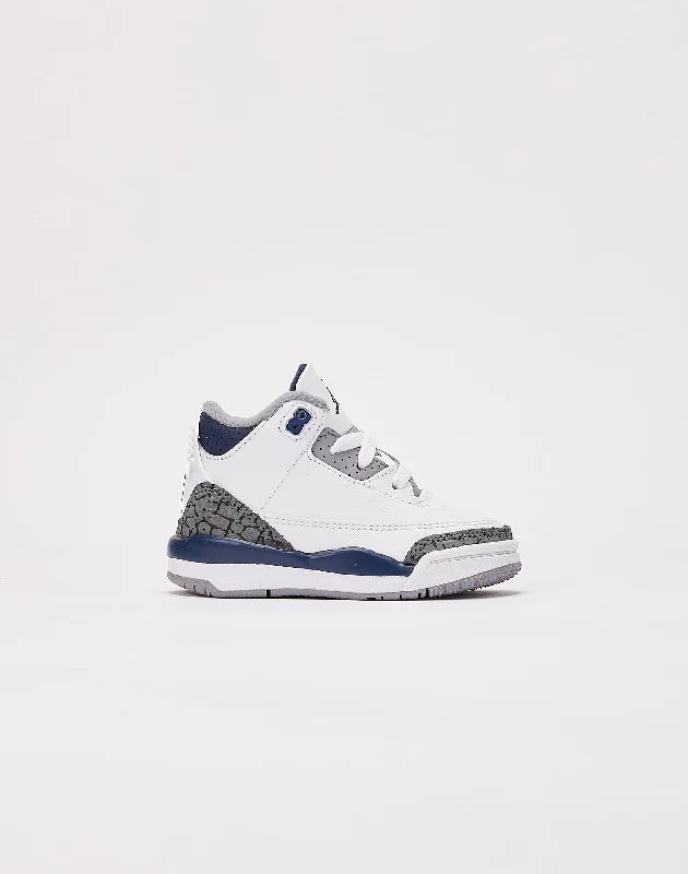 Basketball shoes with advanced comfort technology-Jordan Air Jordan 3 Retro 'Midnight Navy' Toddler