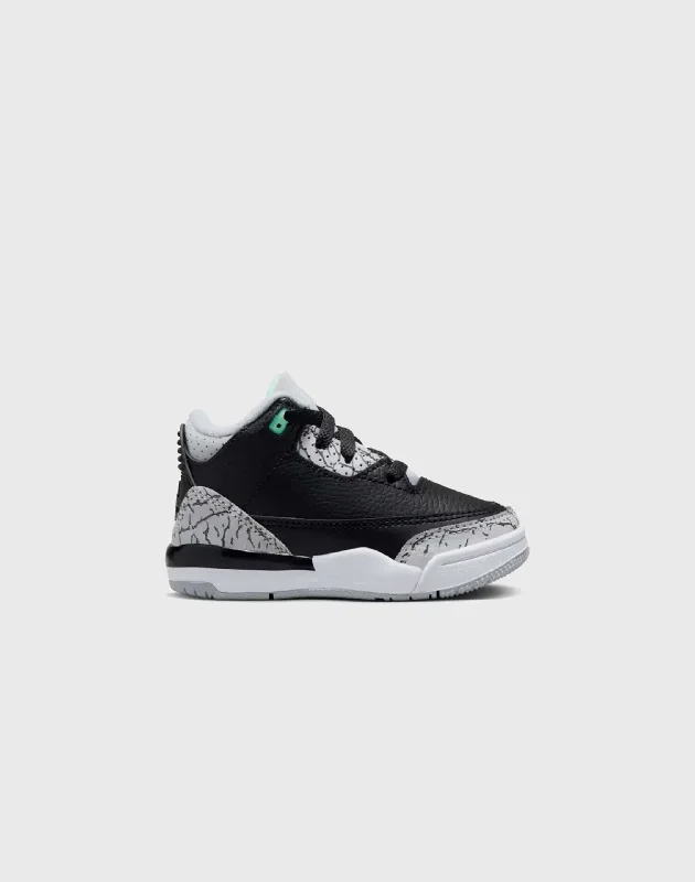 Basketball shoes with cutting-edge technology-Jordan Air Jordan 3 Retro 'Green Glow' Toddler