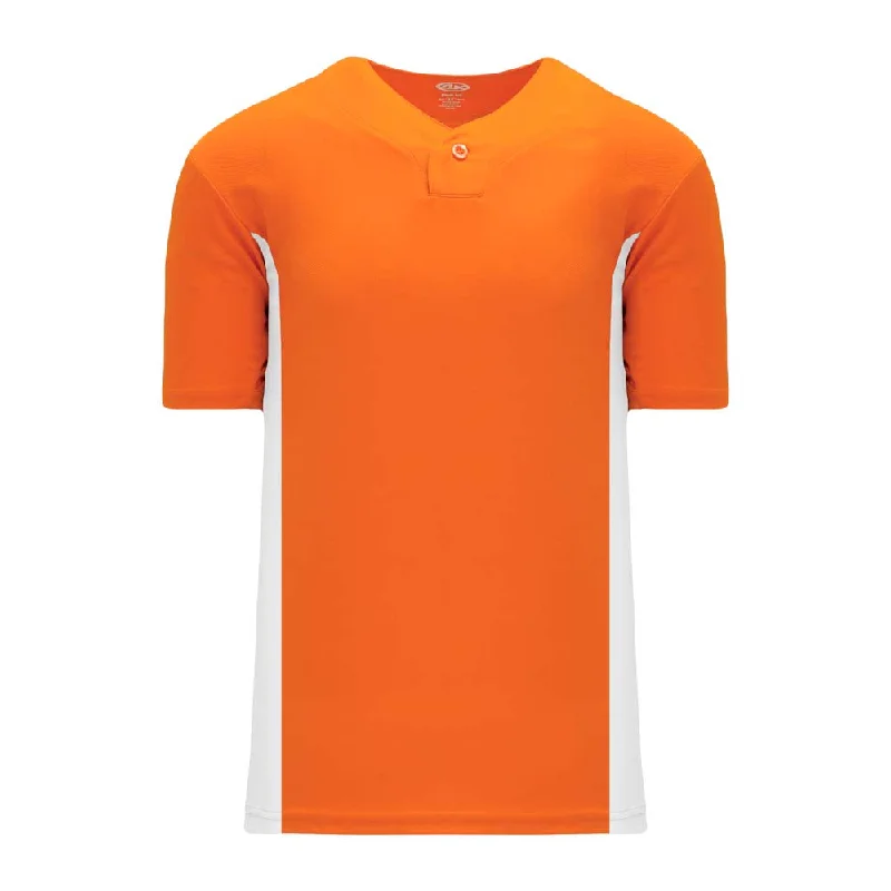 Soft-touch fabric baseball jerseys for extra comfort-1-Button Dryflex Orange-White Jersey