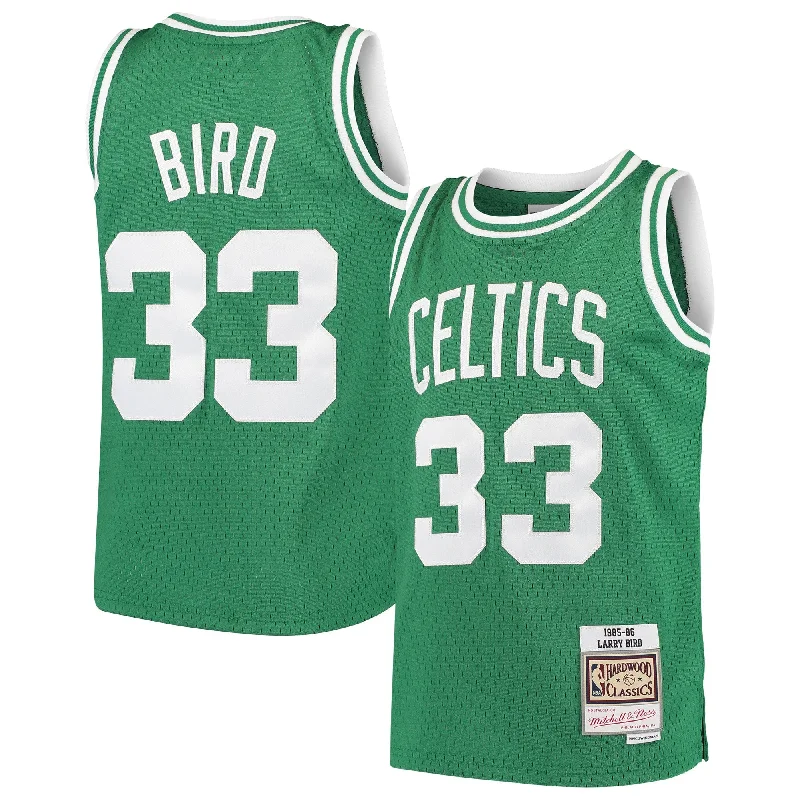 Basketball jerseys for support during intense games-Larry Bird Boston Celtics Youth Hardwood Classics Swingman Throwback Basketball Jersey - Kelly Green