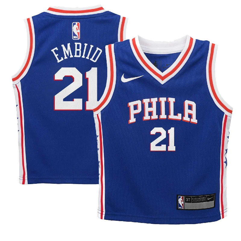 Lightweight basketball jerseys for summer play-Joel Embiid Philadelphia 76ers Infant Swingman Player Basketball Jersey - Icon Edition - Royal