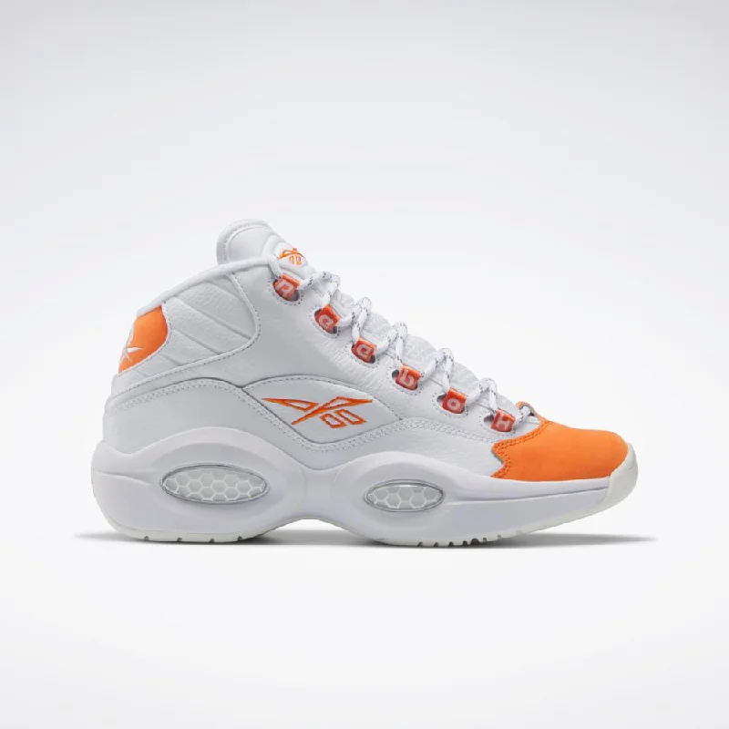 Best basketball shoes for preventing blisters-Reebok Footwear Men Question Mid Shoes FTWWHT/SMAORA/CHALK