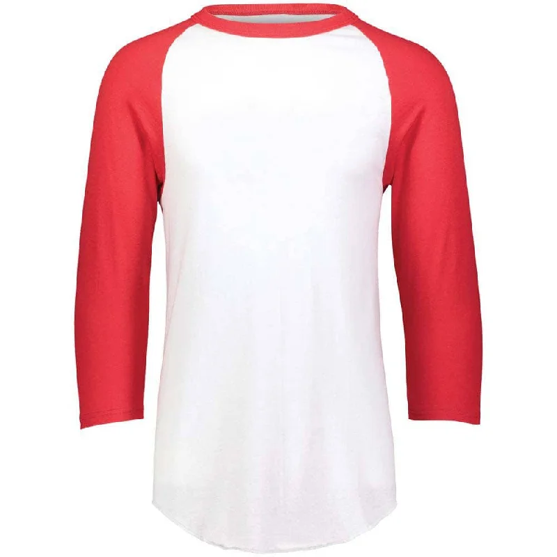 Baseball jerseys for practice and warm-ups-3-4 Sleeve Retro 2.0 Baseball Jersey White-Red