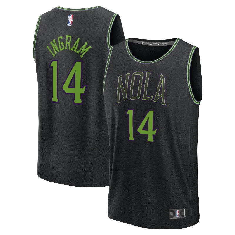 Basketball jerseys with removable logos for events-Brandon Ingram New Orleans Pelicans Branded Youth Fast Break Basketball Jersey - Black - City Edition