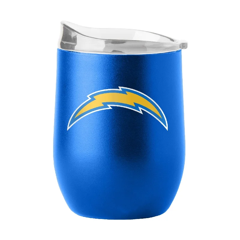 Personalized team cups with team names-Los Angeles Chargers 16oz Flipside Powder Coat Curved Beverage