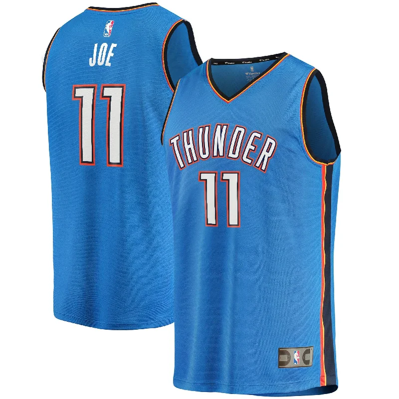 Basketball jerseys with customizable sleeve and collar designs-Isaiah Joe Oklahoma City Thunder Branded Youth Fast Break Player Basketball Jersey - Icon Edition - Blue