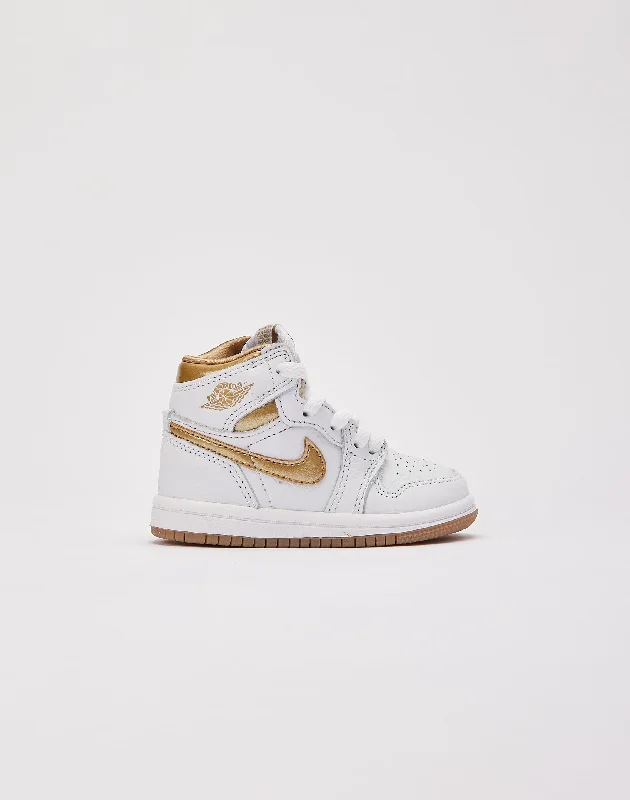 Best basketball shoes for high-impact landings-Jordan Air Jordan 1 Retro High OG 'White and Gold' Toddler