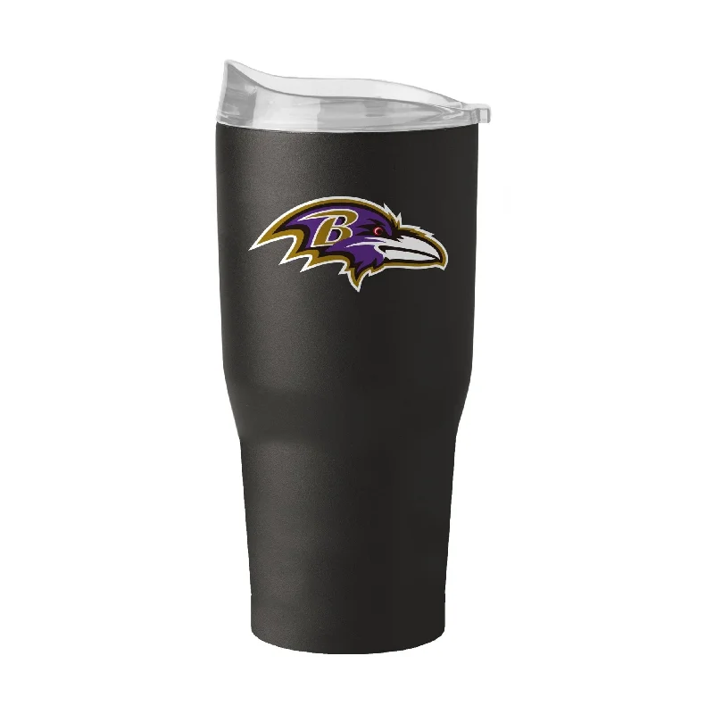 Custom printed team cups for team sports-Baltimore Ravens 30oz Flipside Powder Coat Tumbler