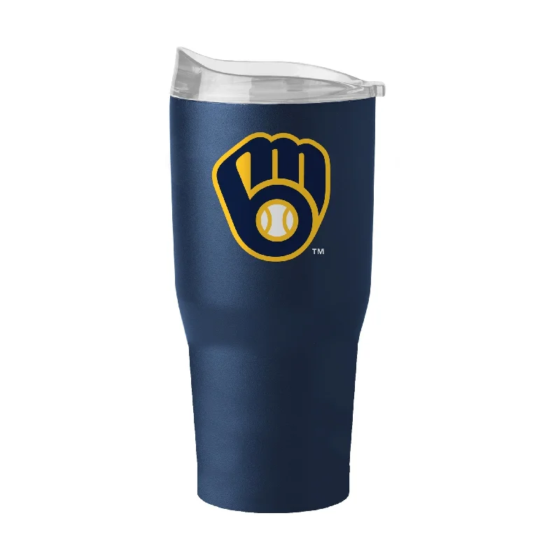 Premium team cups for corporate gifting-Milwaukee Brewers 30oz Flipside Powder Coat Tumbler