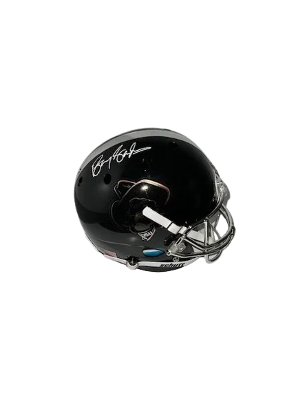 Safety standards for football helmets-Barry Sanders Autographed Black Icy Pistol Pete Black Full-Size Replica Helmet