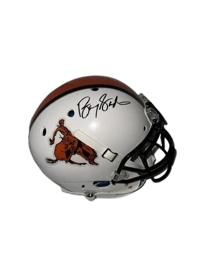 Football helmets for professional games-Barry Sanders Autographed White OSU Full-Size Authentic Helmet