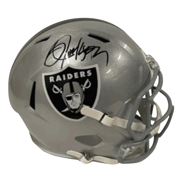 How to maintain a football helmet-Bo Jackson Autographed Raiders Full Size Helmet