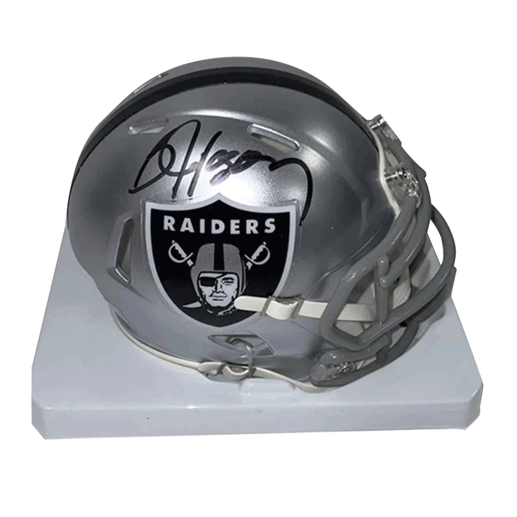 Football helmet outer shell design-Bo Jackson Autographed Raiders Mini Helmet