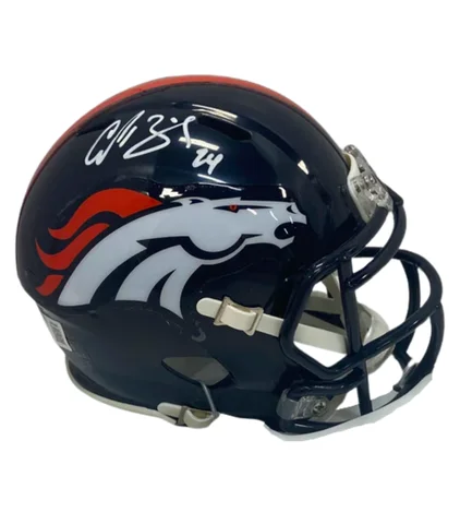 Best football helmets for young players-Champ Bailey Autographed Broncos Mini Football Helmet