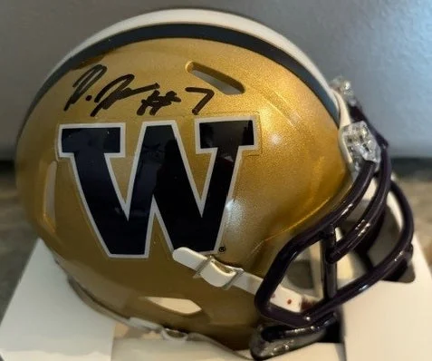 Comfort of football helmets-Dillon Johnson Autographed Washington Huskies Mini Helmet